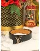 LOUIS VUITTON EPI LEATHER BELT IN BLACK