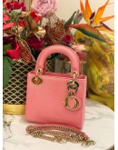 (UNUSED) CHRISTIAN DIOR LADY DIOR MINI LIZARD ROSE DES VENTS GOLD HARDWARE