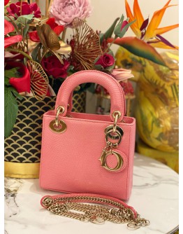 (UNUSED) CHRISTIAN DIOR LADY DIOR MINI LIZARD ROSE DES VENTS GOLD HARDWARE (UNUSED) CHRISTIAN DIOR LADY DIOR MINI LIZARD ROSE DES VENTS GOLD HARDWARE