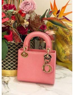 (UNUSED) CHRISTIAN DIOR LADY DIOR MINI LIZARD ROSE DES VENTS GOLD HARDWARE (UNUSED) CHRISTIAN DIOR LADY DIOR MINI LIZARD ROSE DES VENTS GOLD HARDWARE