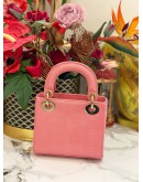 (UNUSED) CHRISTIAN DIOR LADY DIOR MINI LIZARD ROSE DES VENTS GOLD HARDWARE