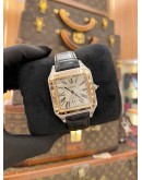 (LIKE NEW) 2021 CARTIER SANTOS DUMONT XL REF W2SA0017 18K 750 ROSE GOLD BEZEL WHITE DIAL 44.6MM X 33.9MM MANUAL WINDING WATCH -FULL SET-