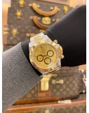 ROLEX DAYTONA COSMOGRAPH REF 16523 HALF 18K 750 YELLOW GOLD CHAMPAGNE DIAL 40MM AUTOMATIC WATCH