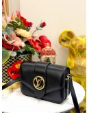 (UNUSED) LOUIS VUITTON PONT NEUF SHOULDER BAG IN BLACK CALFKSIN LEATHER 