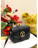 (UNUSED) LOUIS VUITTON PONT NEUF SHOULDER BAG IN BLACK CALFKSIN LEATHER 