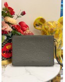 (LIKE NEW) DIOR CLUTCH IN GRAY DIOR GRAVITY LEATHER  