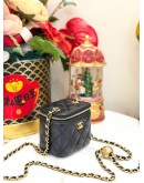 (LIKE NEW)CHANEL SUPER MINI VANITY WITH GOLD CHAIN 