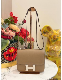 (LIKE NEW) 2016 HERMES CONSTANCE 18 CROSSBODY BAG IN FAUVE EPSOM LEATHER 