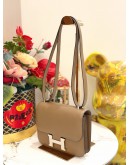 (LIKE NEW) 2016 HERMES CONSTANCE 18 CROSSBODY BAG IN FAUVE EPSOM LEATHER 