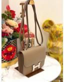 (LIKE NEW) 2016 HERMES CONSTANCE 18 CROSSBODY BAG IN FAUVE EPSOM LEATHER 