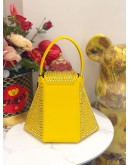 SWAROVSKI CREATORS LAB WEINSANTO 'BEBE' BAG IN YELLOW PATENT LEATHER WITH CRYSTALS 