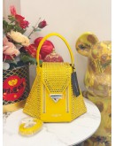 SWAROVSKI CREATORS LAB WEINSANTO 'BEBE' BAG IN YELLOW PATENT LEATHER WITH CRYSTALS 