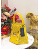 SWAROVSKI CREATORS LAB WEINSANTO 'BEBE' BAG IN YELLOW PATENT LEATHER WITH CRYSTALS 