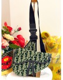 CHRISTIAN DIOR GREEN WOOL SADDLE 