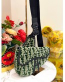 CHRISTIAN DIOR GREEN WOOL SADDLE 