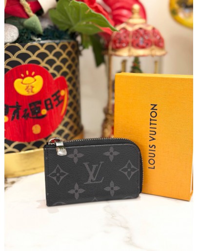 (LIKE NEW) LOUIS VUITTON MONOGRAM COIN CASE IN BLACK 
