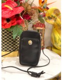 VERSACE CROSSBODY BAG IN BLACK LEATHER