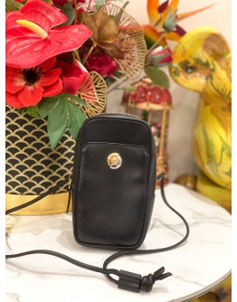 VERSACE CROSSBODY BAG IN BLACK LEATHER