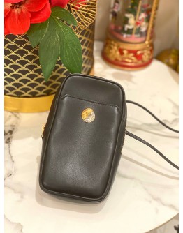 VERSACE CROSSBODY BAG IN BLACK LEATHER