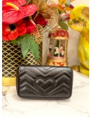 GUCCI GG MARMONT MINI SHOULDER BAG IN BLACK LEATHER 