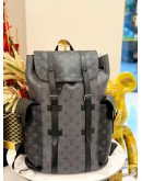 (LIKE NEW) LOUIS VUITTON CHRISTOPHER PM BACKPACK IN MONOGRAM ECLIPSE REVERSE CANVAS LEATHER