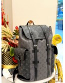 (LIKE NEW) LOUIS VUITTON CHRISTOPHER PM BACKPACK IN MONOGRAM ECLIPSE REVERSE CANVAS LEATHER