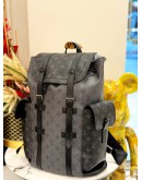 (LIKE NEW) LOUIS VUITTON CHRISTOPHER PM BACKPACK IN MONOGRAM ECLIPSE REVERSE CANVAS LEATHER