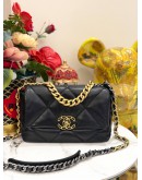 (LIKE NEW) CHANEL 19 SMALL SLING BAG IN BLACK COLOR 