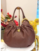 (LIKE NEW) LOUIS VUITTON MAHINA SURYA HOBO BAG IN BRONZE LEATHER 