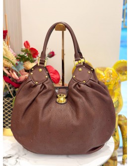 (LIKE NEW) LOUIS VUITTON MAHINA SURYA HOBO BAG IN BRONZE LEATHER 