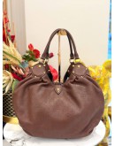 (LIKE NEW) LOUIS VUITTON MAHINA SURYA HOBO BAG IN BRONZE LEATHER 