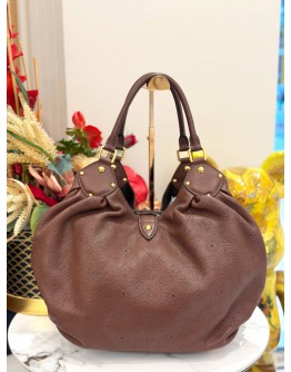 (LIKE NEW) LOUIS VUITTON MAHINA SURYA HOBO BAG IN BRONZE LEATHER 