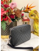 (LIKE NEW) GUCCI CLUTCH IN BLACK GG MICROGUCCISSIMA CALFSKIN LEATHER