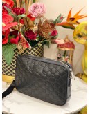 (LIKE NEW) GUCCI CLUTCH IN BLACK GG MICROGUCCISSIMA CALFSKIN LEATHER