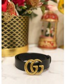 GUCCI GG LOGO LEATHER BELT SIZE 85/34