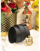 GUCCI GG LOGO LEATHER BELT SIZE 85/34