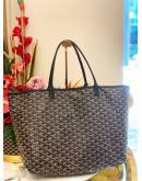 GOYARD SAINT LOUIS GM TOTE BAG IN GREY GOYARDINE CANVAS 