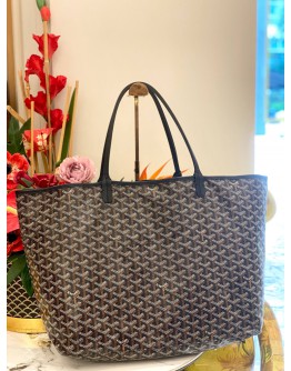 GOYARD SAINT LOUIS GM TOTE BAG IN GREY GOYARDINE CANVAS 