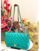 CHANEL MINT LAGOON QUILTED LAMBSKIN CLASSIC DOUBLE FLAP BAG IN GHW 