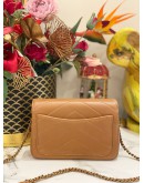 CHANEL BROWN CARAMEL CC COCO ENVELOPE SLING BAG 