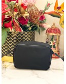 YSL SAINT LAURENT SMALL CAMP CAMERA BAG IN BLACK NYLON AND TRIMMED LEATHER