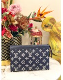 (LIKE NEW) LOUIS VUITTON GASTON WEARABLE WALLET IN  MONOGRAM SHADOW CALFSKIN LEATHER  WITH TWO COLOR MONOGRAM MOTIF
