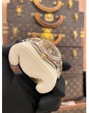 (LIKE NEW) 2019 ROLEX DATEJUST 36 HALF 18K 750 YELLOW GOLD REF 126283 JUBILEE FACTORY DIAMOND GREEN ROMAN VI IX DIAMOND DIAL 36MM AUTOMATIC WATCH -FULL SET-