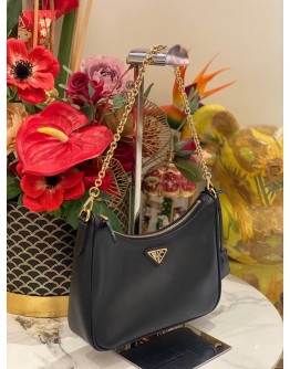 (LIKE NEW) PRADA RE-EDITION 2005 SAFFIANO LEATHER BAG IN BLACK - FULL SET-