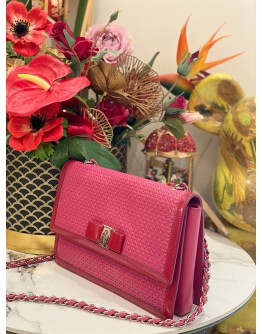 SALVATORE FERRAGAMO VARA BOW CROSSBODY BAG 