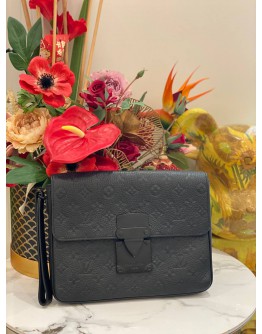 LOUIS VUITTON S LOCK CLUTCH  EMPREINTE MONOGRAM LEATHER 