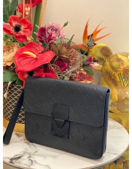 LOUIS VUITTON S LOCK CLUTCH  EMPREINTE MONOGRAM LEATHER 