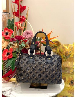 (LIKE NEW) LOUIS VUITTON LIMITED EDITION MONOGRAM ECLIPSE SEQUIN SPEEDY 28 