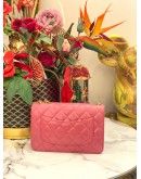(LIKE NEW) CHANEL WALLET ON CHAIN CLASSIC IN PINK LAMBSKIN LEATHER