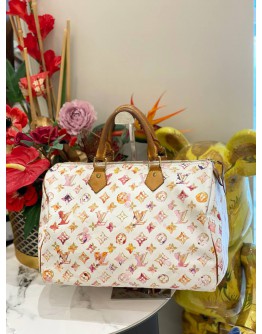 LOUIS VUITTON SPEEDY 35 RICHARD PRINCE MONOGRAM  WATERCOLOR AQUARELLE BAG